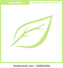 Leaves icon vector set isolated on white background. Various shapes of leaves of trees and plants. Elements for eco and bio logos. - Vector
