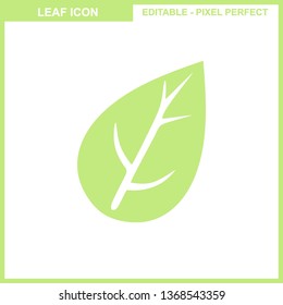 Leaves icon vector set isolated on white background. Various shapes of leaves of trees and plants. Elements for eco and bio logos. - Vector
