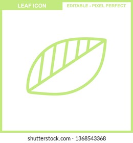 Leaves icon vector set isolated on white background. Various shapes of leaves of trees and plants. Elements for eco and bio logos. - Vector
