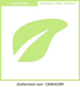 Leaves icon vector set isolated on white background. Various shapes of leaves of trees and plants. Elements for eco and bio logos. - Vector

