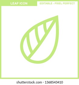 Leaves icon vector set isolated on white background. Various shapes of leaves of trees and plants. Elements for eco and bio logos. - Vector
