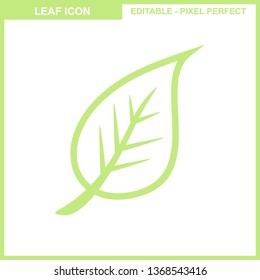 Leaves icon vector set isolated on white background. Various shapes of leaves of trees and plants. Elements for eco and bio logos. - Vector
