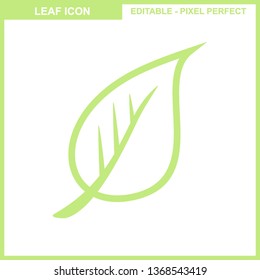 Leaves icon vector set isolated on white background. Various shapes of leaves of trees and plants. Elements for eco and bio logos. - Vector
