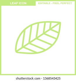 Leaves icon vector set isolated on white background. Various shapes of leaves of trees and plants. Elements for eco and bio logos. - Vector
