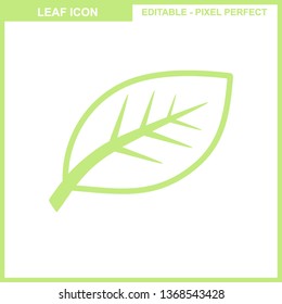 Leaves icon vector set isolated on white background. Various shapes of leaves of trees and plants. Elements for eco and bio logos. - Vector
