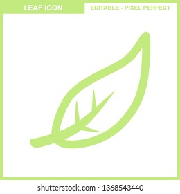 Leaves icon vector set isolated on white background. Various shapes of leaves of trees and plants. Elements for eco and bio logos. - Vector
