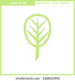 Leaves icon vector set isolated on white background. Various shapes of leaves of trees and plants. Elements for eco and bio logos. - Vector
