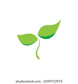 
Deja el vector de icono aislado en el fondo blanco. Diversas formas de hojas verdes de árboles y plantas. Elementos para logotipos ecológicos y biológicos.