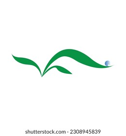 Leaves icon vector set isolated on white background. Various shapes of green leaves of trees and plants. Elements for eco and bio logos.