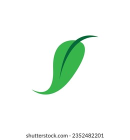 Deja el vector de icono aislado en el fondo blanco. Diversas formas de hojas verdes de árboles y plantas. Elementos para logotipos ecológicos y biológicos.