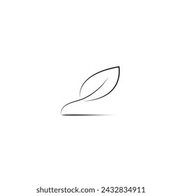 Conjunto de vector de icono de hojas aislado sobre fondo blanco. Varias formas de hojas verdes de árboles y plantas. Elementos para eco y bio logos.

