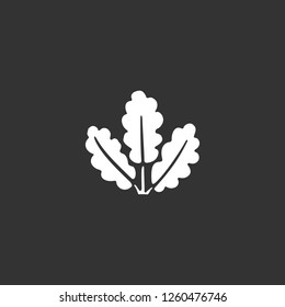 leaves icon vector. leaves sign on black background. leaves icon for web and app