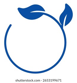 Leaves Icons In Blue Style, Vector Illustration