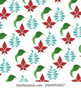 Leaves icons Pattern background Vector illustration