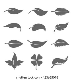 Leaves icons set