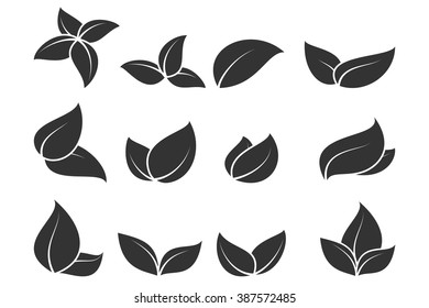 leaves icons,Vector EPS10.