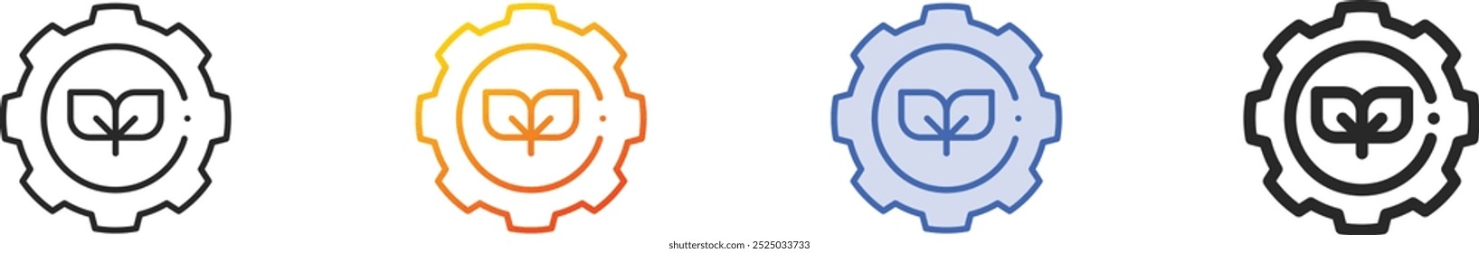 leaves icon.Thin Linear, Gradient, Blue Stroke and bold Style Design Isolated On White Background