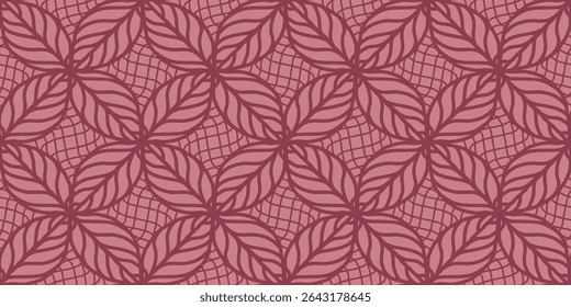 Leaves illustration background. Seamless pattern.Vector. 