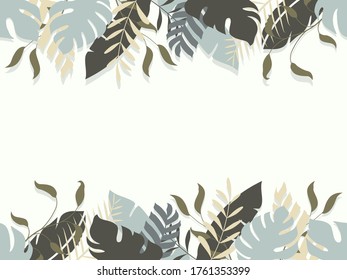 leaves illustration. set of vector leaves. hand drawn art. leaf skeleton.