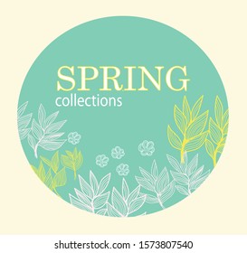 Leaves illustration that shaped as frame