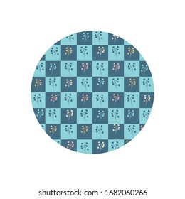 leaves inside squares flat block style icon design of Floral nature plant garden ornament botany decoration and life theme Vector illustration