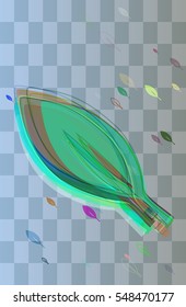 leaves into magical texture, narrow notice over print.