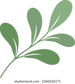 Deja un vector de diseño aislado. hojas clipart. elemento de hojas verde acuarela. hojas dibujadas a mano aisladas. vector de clipart dibujado a mano 