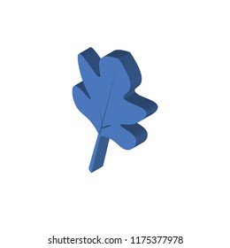 Leaves isometric left top view 3D icon