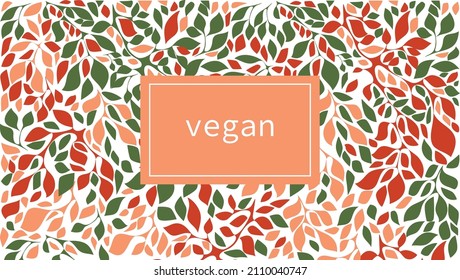Sale de la etiqueta de fondo adecuado para productos veganos, belleza o comida. Ilustración vectorial.
