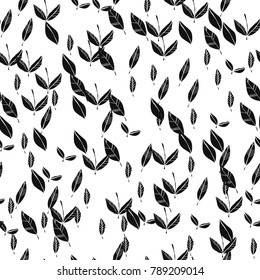 Leaves, leaf fall. Seamless floral pattern. Vector