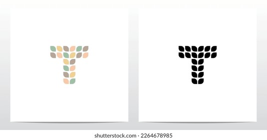 Leaves Leaf Letter Logo Design T