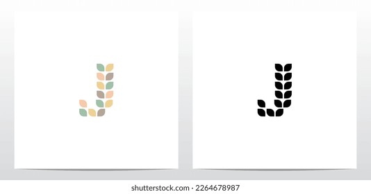 Leaves Leaf Letter Logo Design J