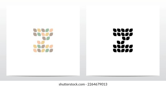 Leaves Leaf Letter Logo Design Z