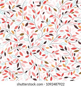 leaves and leafs seamless vector design for cards, web, backgrounds and textile  product.