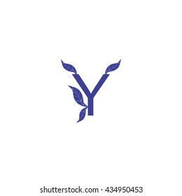 leaves letter logo