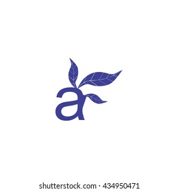 leaves letter logo