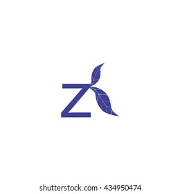 leaves letter logo