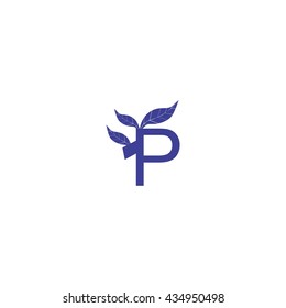 leaves letter logo