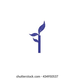 leaves letter logo