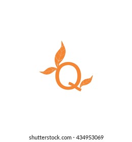 leaves letter logo