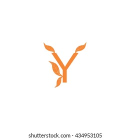 leaves letter logo