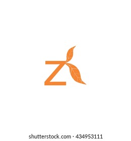 leaves letter logo