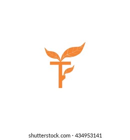 leaves letter logo