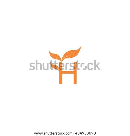 leaves letter logo