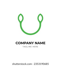 Leaves letter logo design template