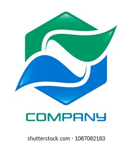 Leaves and letter S logo
