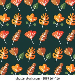 leaves line style icon set background design of Plant natural floral and theme Vector illustration