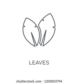 Leaves linear icon. Leaves concept stroke symbol design. Thin graphic elements vector illustration, outline pattern on a white background, eps 10.