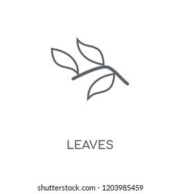 Leaves linear icon. Leaves concept stroke symbol design. Thin graphic elements vector illustration, outline pattern on a white background, eps 10.