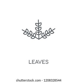 Leaves linear icon. Leaves concept stroke symbol design. Thin graphic elements vector illustration, outline pattern on a white background, eps 10.